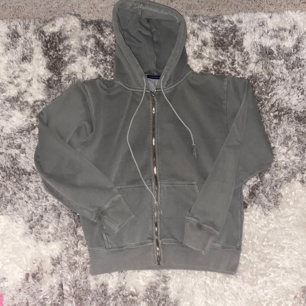 brandy melville size small faded sage green zip up